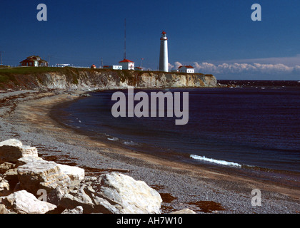 Gaspe Point Leuchtturm am Cap des Rosiers im östlichen Québec Stockfoto