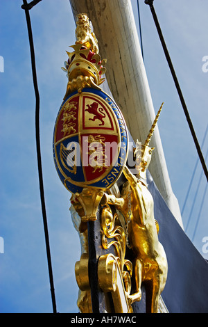 Der Bogen von der SS Great Britain in Bristol Docks, Bristol, England, Großbritannien Stockfoto