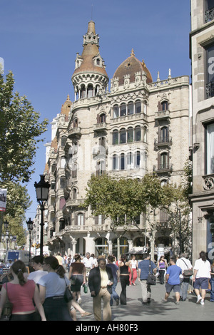 Passeig de Gracia in Barcelona Spanien Stockfoto