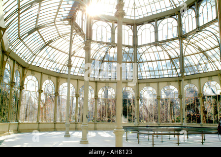 Palacio de Cristal Crystal Palace Retiro Park Madrid Spanien Stockfoto