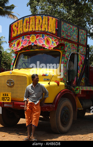 Indische Trivandrum lackiert LKW Kerala Süd-Indien Stockfoto