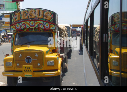 Indische Trivandrum lackiert LKW Kerala Süd-Indien Stockfoto