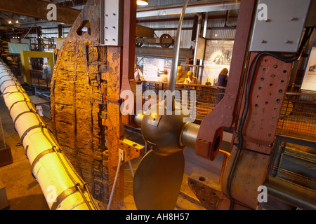Ruder aus SS Great Britain im Museum in Bristol Hafen, Bristol, Avon, England, Vereinigtes Königreich Stockfoto