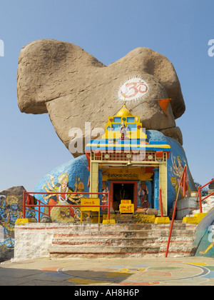 Alten Mahakali Tempel Golconda Fort Hyderabad Andhra Pradesh, Indien Stockfoto