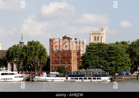 Lambeth Palace und Themse, London, England, UK Stockfoto