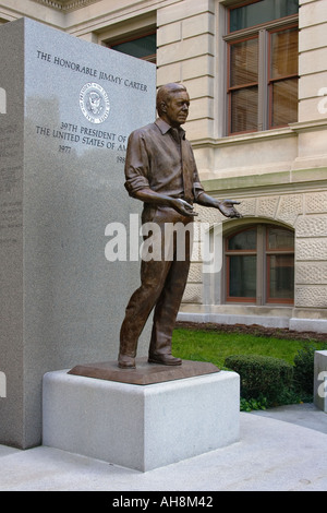 Jimmy Carter-Denkmal auf dem Gelände des Capitol in Atlanta Georgia Stockfoto