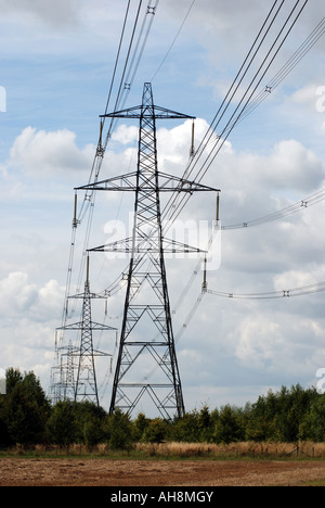 Strommasten, UK Stockfoto