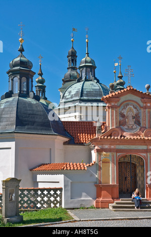 TSCHECHISCHE REPUBLIK SÜDBÖHMEN KLÖSTERLICHER KIRCHE KLOKOTY KIRCHE DER HIMMELFAHRT DER JUNGFRAU MARIA STADT TABOR Stockfoto