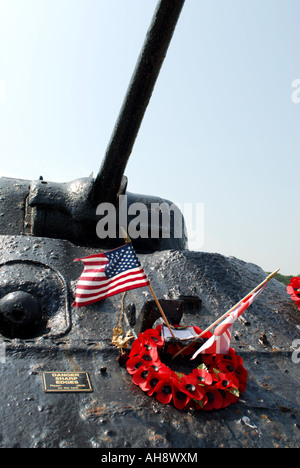 Weltkrieg zwei WW' Tank bei Slapton Ley zum Gedenken an amerikanische Soldaten Stockfoto