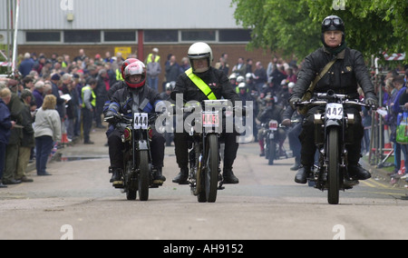 Banbury Oldtimer Motorrad laufen UK Stockfoto