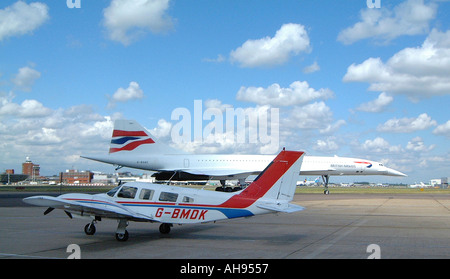 Concorde am Flughafen Heathrow Stockfoto
