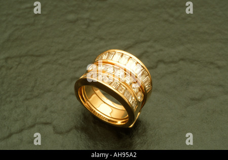 Schmuck und Handwerk Gold und Diamanten Stockfoto