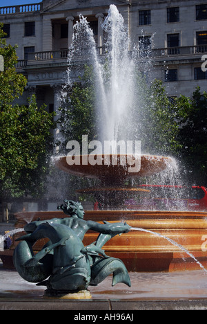 Der Brunnen, der Trafalgar Square, Westminster, London, England, Vereinigtes Königreich Stockfoto