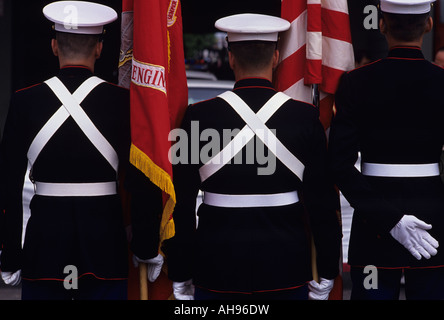 Portland Rose Parade Soldaten stehen in der Schlange in Portland Oregon State USA Parade marschieren Stockfoto