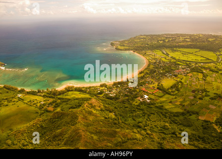 Hawaii Kaua sehe ich Antenne von Hanalei Bay Napali Küste North Shore Stockfoto