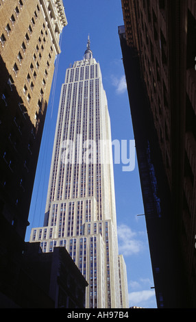 Blick auf das Empire State Building in New York City Stockfoto