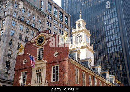 Bostoner Old State House, gebaut im Jahre 1713 Stockfoto