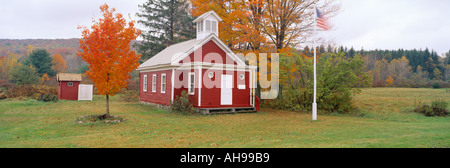 Ein Zimmer-Schulhaus in Austerlitz New York aus dem Jahr 1852 Stockfoto