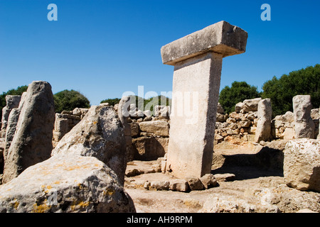 Prähistorische Taula de Torralba aus der Talayot-Kultur in Menorca, Menorca, Balearen, Spanien, Europa-EU Stockfoto