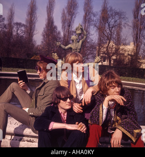 SOFT MACHINE UK-Gruppe im Januar 1967. Von links: Daevid Allen, Mike magiceye04, Robert Wyatt, Kevin Ayres Stockfoto