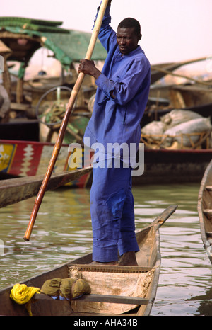 Bootsmann Fluss Niger Mopti Mali Stockfoto