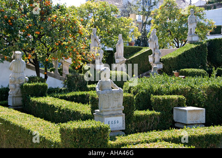 Anfang der 18c barocken Gärten des Bischofs (Jardim Paco Episcopal do) in Castelo Branco, Portugal Stockfoto