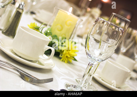 Eine Tabelle angelegt für fine dining Stockfoto