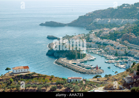 Almunecar Punta De La Mona Costa Tropical Granada Provinz Spanien Marina del Este Stockfoto