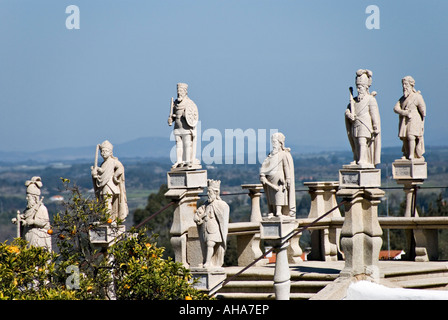 Anfang der 18c barocken Gärten des Bischofs (Jardim Paco Episcopal do) in Castelo Branco, Portugal Stockfoto