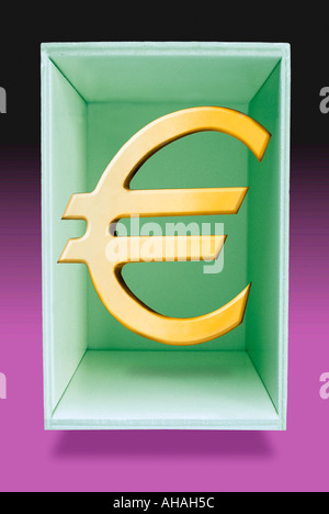 Euro-Symbol im Feld Stockfoto