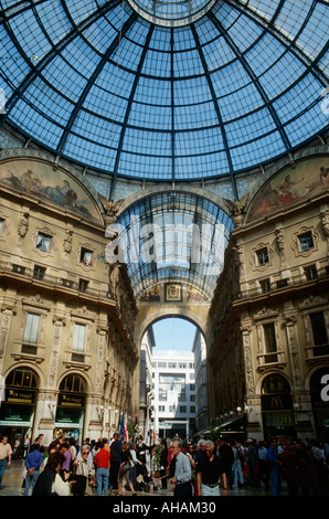 Milan Italien Galleria Vittorio Emanuele II Victor Emmanuel Galerie shopping-Arkade Stockfoto