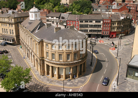 Blick auf Sandhügel und der Guildhall am Kai Newcastle Upon Tyne Großbritannien Stockfoto