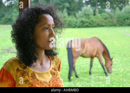 Schöne Frau in suriname Stockfoto