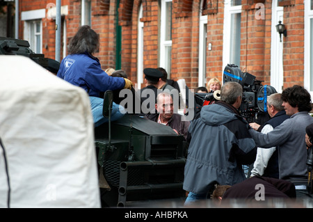 Pete Postlethwaite am Filmset den Ring zu schließen Stockfoto