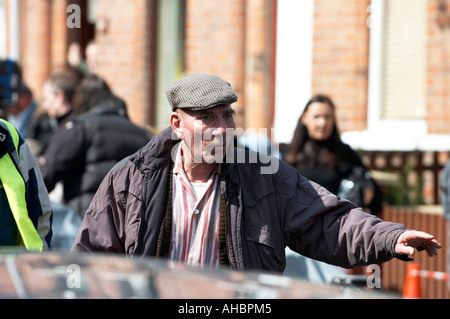 Pete Postlethwaite am Filmset den Ring zu schließen Stockfoto