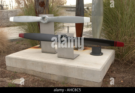 Flugzeug-Propeller auf dem Display an WWII D Tag Memorial in Bedford VA USA Stockfoto