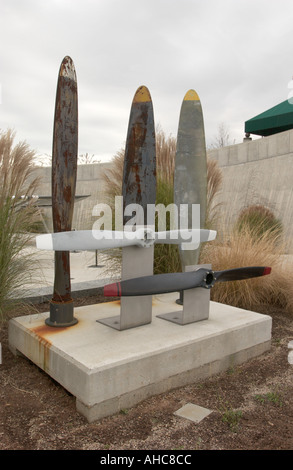 Flugzeug-Propeller auf dem Display an WWII D Tag Memorial in Bedford VA USA Stockfoto