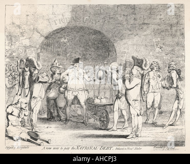 1786 Cartoon Pow Armut Stockfoto