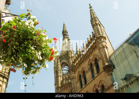 Uhrturm von der Wolle-Austausch im Zentrum Stadt Bradford, West Yorkshire, England Stockfoto