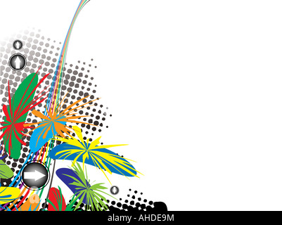 Dschungel-Regenbogen-Effekt macht einen idealen Hintergrund mit allerlei Textfreiraum Stockfoto