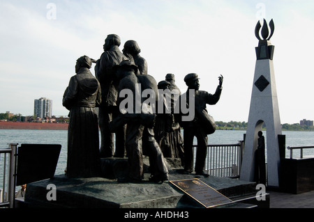 Skulptur-Tor zur Freiheit, Detroit, Innenstadt, Michigan, USA Stockfoto