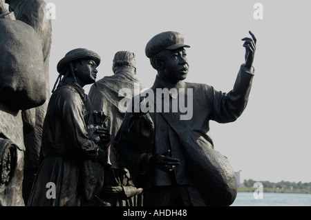 Skulptur-Tor zur Freiheit, Detroit, Innenstadt, Michigan, USA Stockfoto