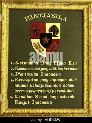 Geografie/Reisen, Indonesien, Politik, Pancasila, fünf Prinzipien indonesischer Verfassung, Jakarta, historisch, historisch, Südostasien, 5, Stockfoto