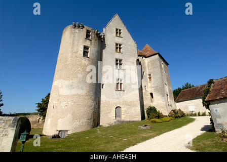 Reste der feudalen Schloss / Burg in das Dorf von Betz-le-Chateau, Indre-et-Loire, Frankreich. Stockfoto