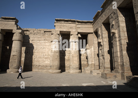 Tempelanlage von Medinet Habu, Leichenhalle Tempel von Ramses III Stockfoto