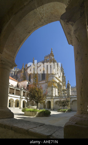 Portugal, Ribatejo, Tomar, Hof in das Convento do Cristo Stockfoto