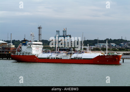 Kempton ein LPG-Massengutfrachter Schiff in Fawley am Southampton Water südlichen England UK Stockfoto