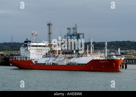 Der Kempton eine Bulk-LPG-Träger in Fawley am Southampton Water südlichen England UK Stockfoto