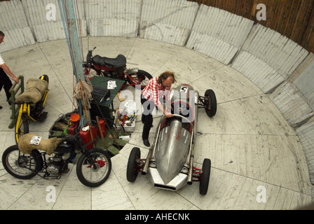 William Arne Motorcircus auf dem Markt von Kivik Stockfoto