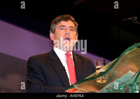 Gordon Brown Labour MP und Kanzler anlässlich der Arbeitskonferenz Bournemouth Okt 2003 Stockfoto